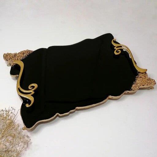سینی پذیرایی شیک و لاکچری دست ساز رزینی
